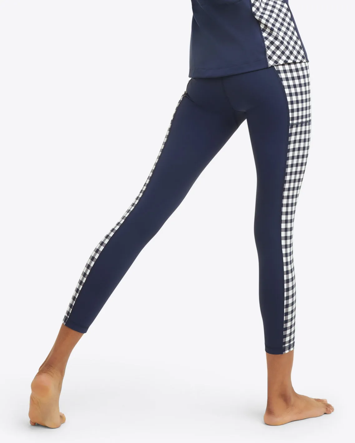 Panel Leggings in Navy Gingham sold by Draper James product image thumbnail 4