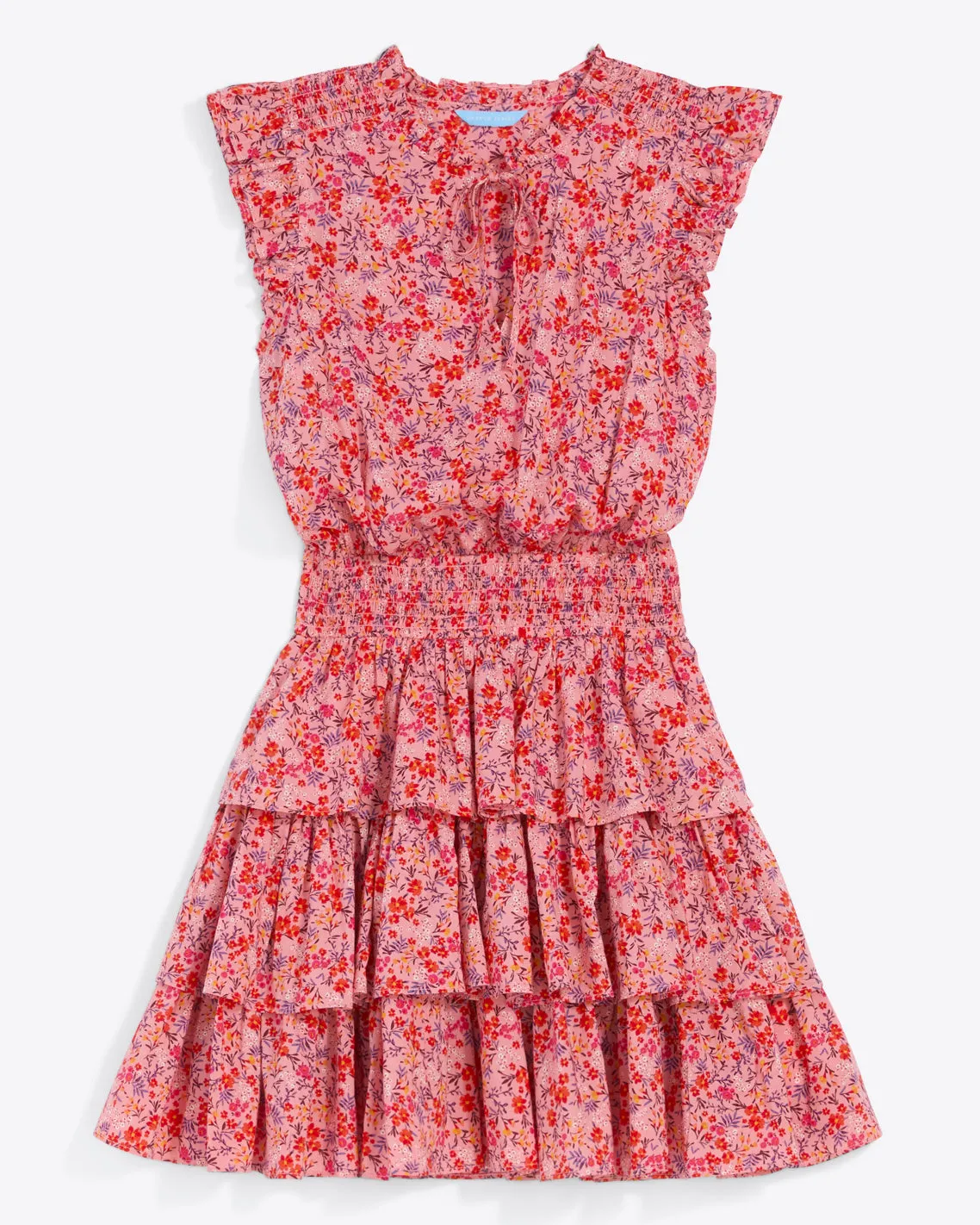 Alana Tiered Mini Dress in Pansy Floral sold by Draper James product image thumbnail 2