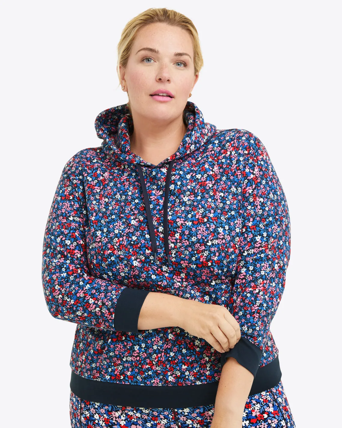 Hoodie in Allover Ditsy Floral sold by Draper James