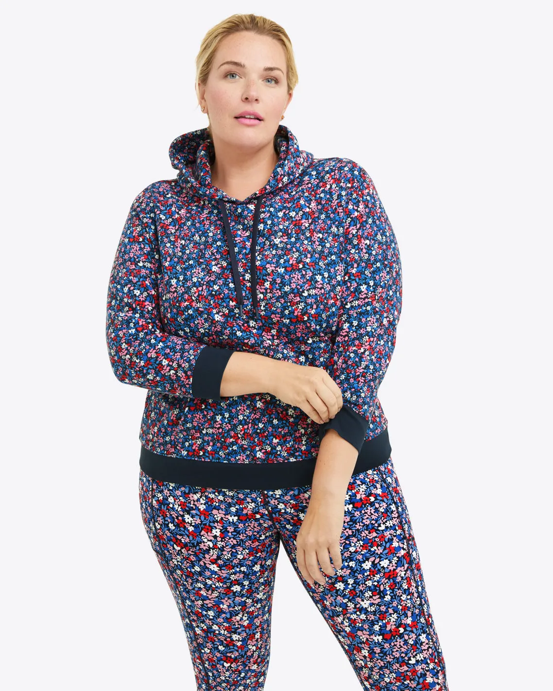 Hoodie in Allover Ditsy Floral sold by Draper James product image thumbnail 4