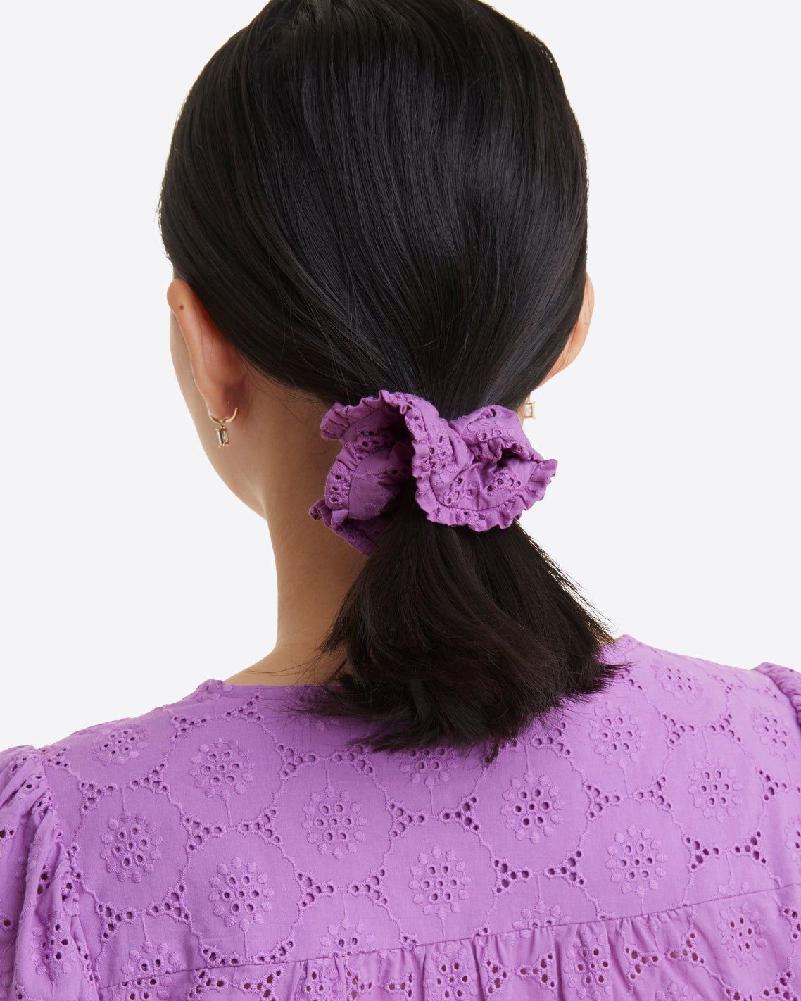 Ruffle Scrunchie in Eyelet sold by Draper James product image thumbnail 2