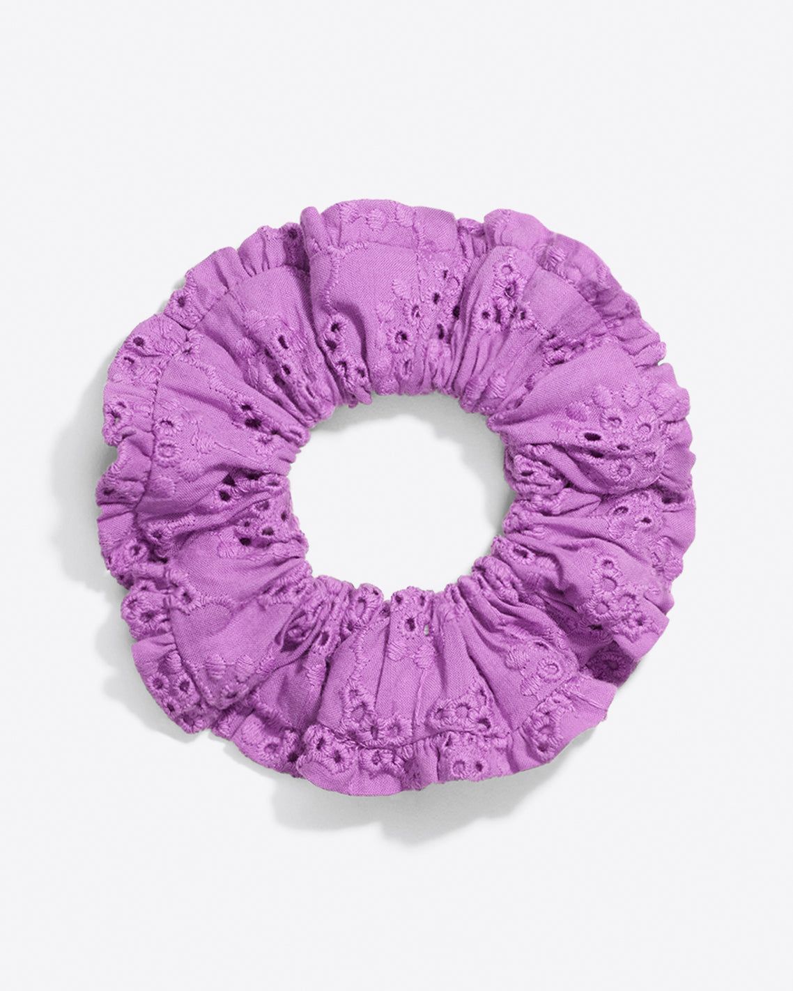Ruffle Scrunchie in Eyelet sold by Draper James