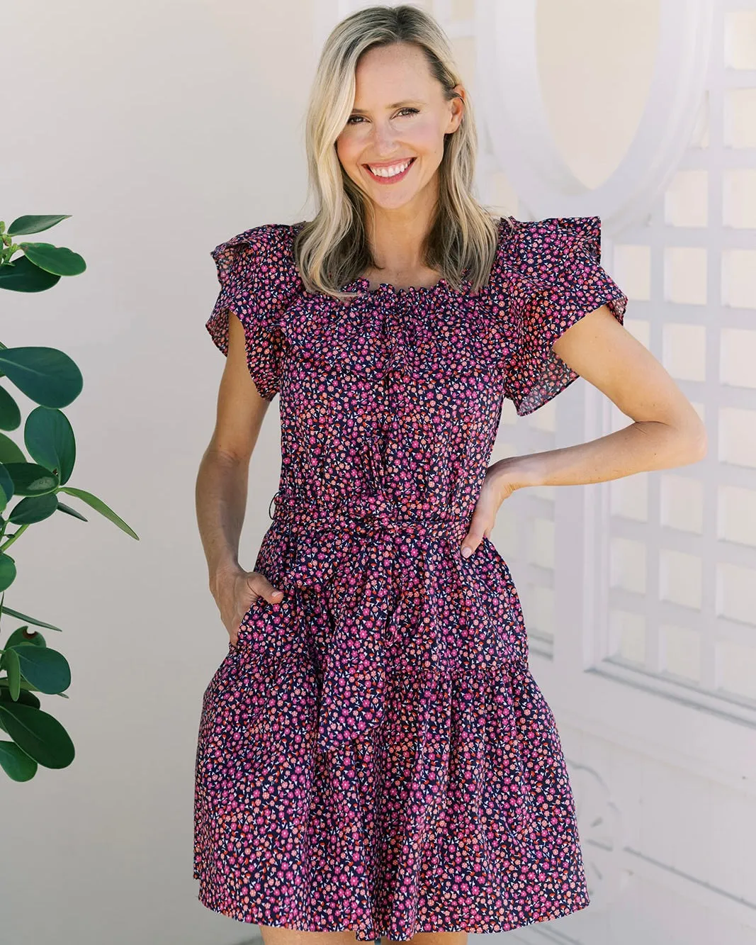 Sawyer Dress in Ditsy Poppy sold by Draper James product image thumbnail 5