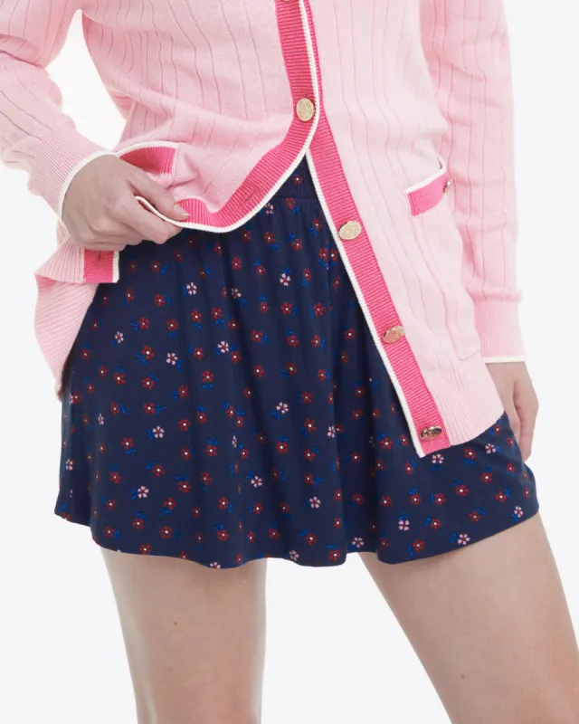 Relaxed Pull On Short in Falling Daisies sold by Draper James