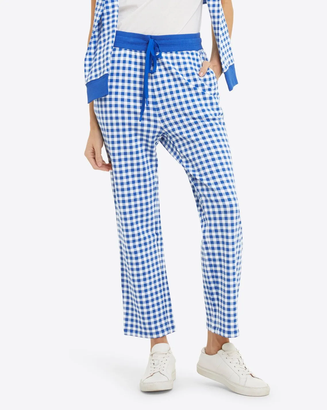 Natalie Sweatpants in Gingham sold by Draper James