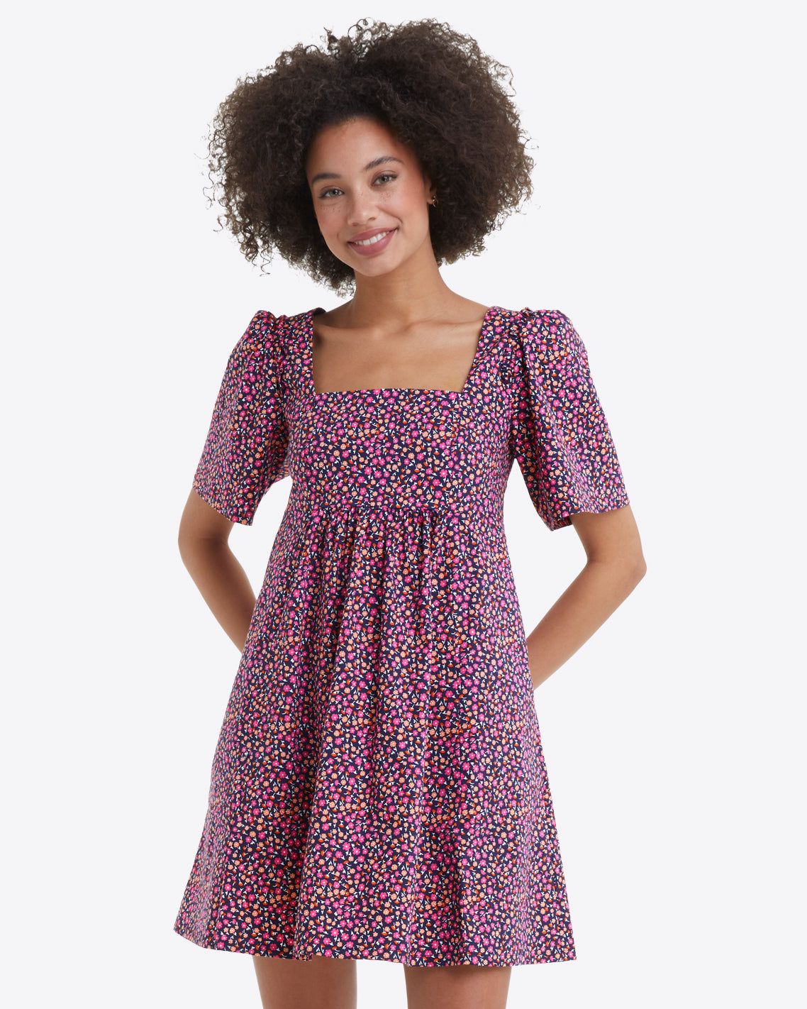 Dottie Babydoll Dress in Ditsy Poppy sold by Draper James product image thumbnail 3