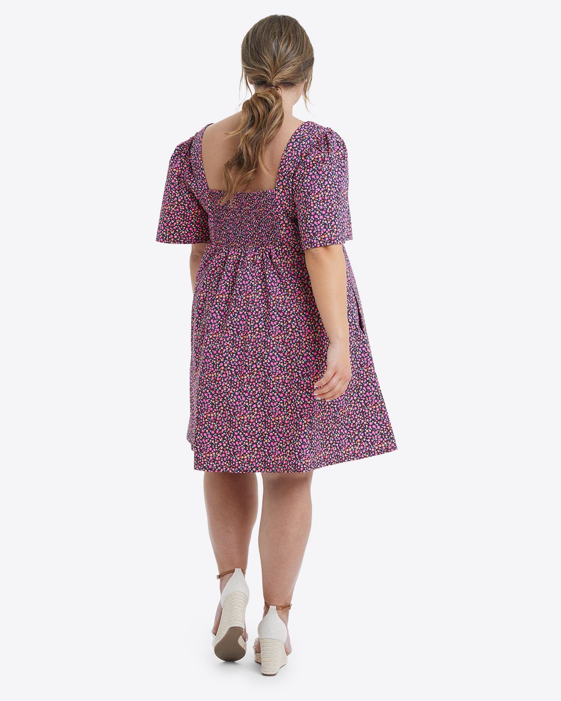 Dottie Babydoll Dress in Ditsy Poppy sold by Draper James product image thumbnail 5