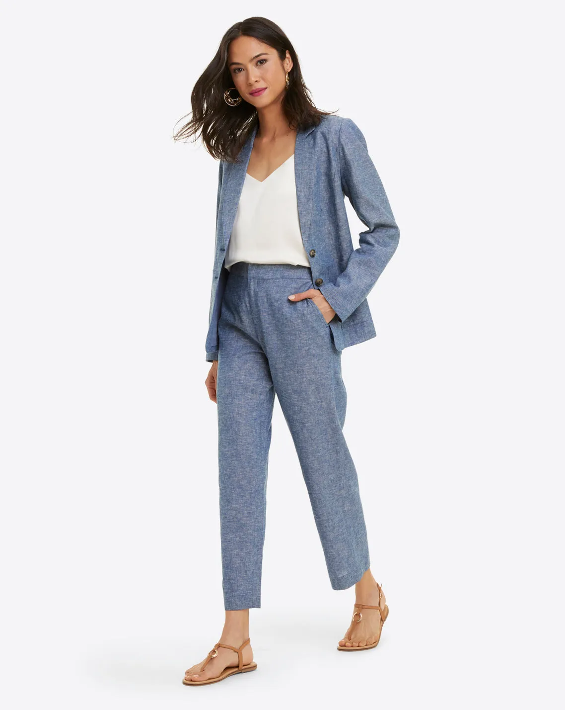 Chambray Pants sold by Draper James product image thumbnail 5