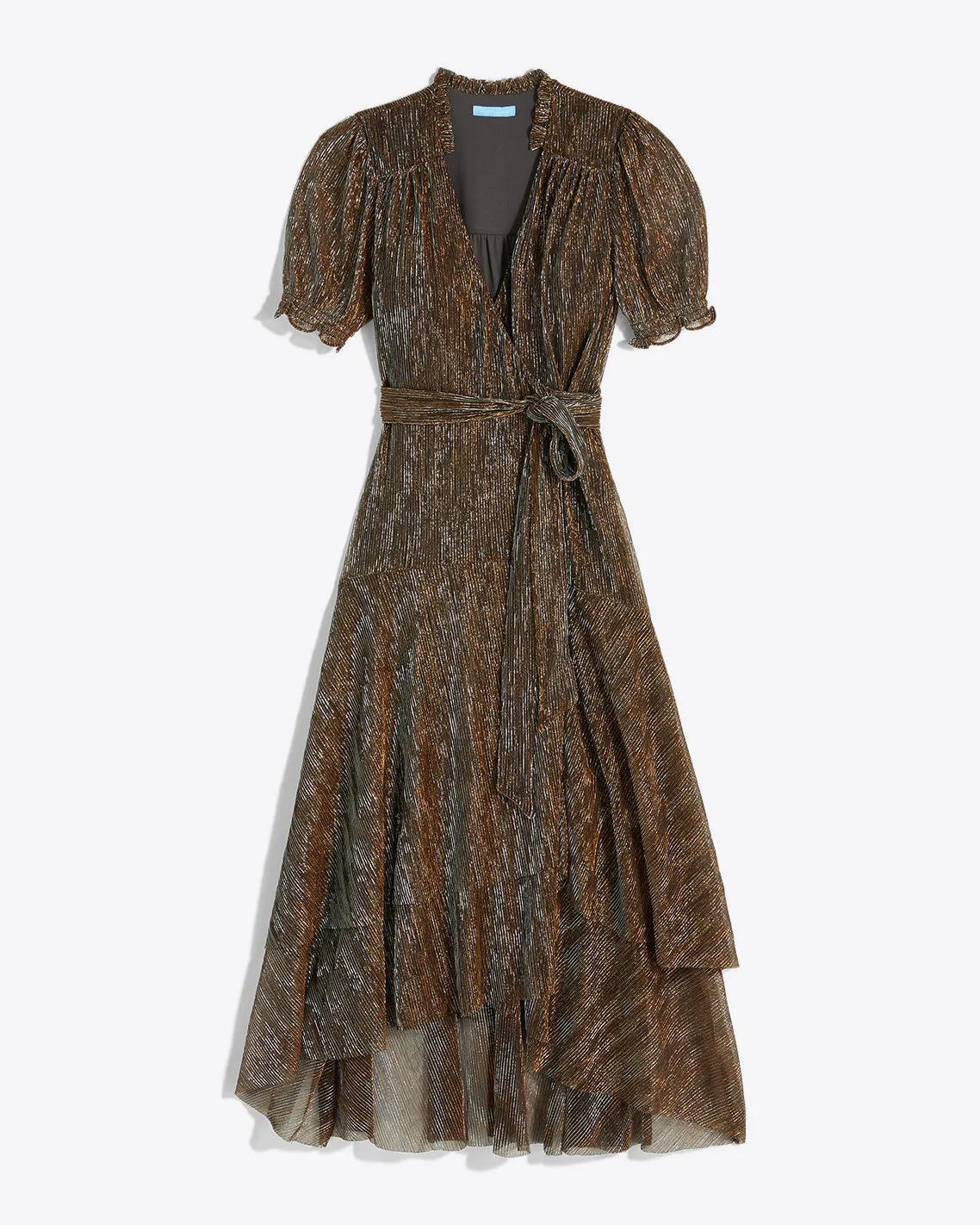 Naomi Wrap Dress in Lurex Plissé sold by Draper James product image thumbnail 2