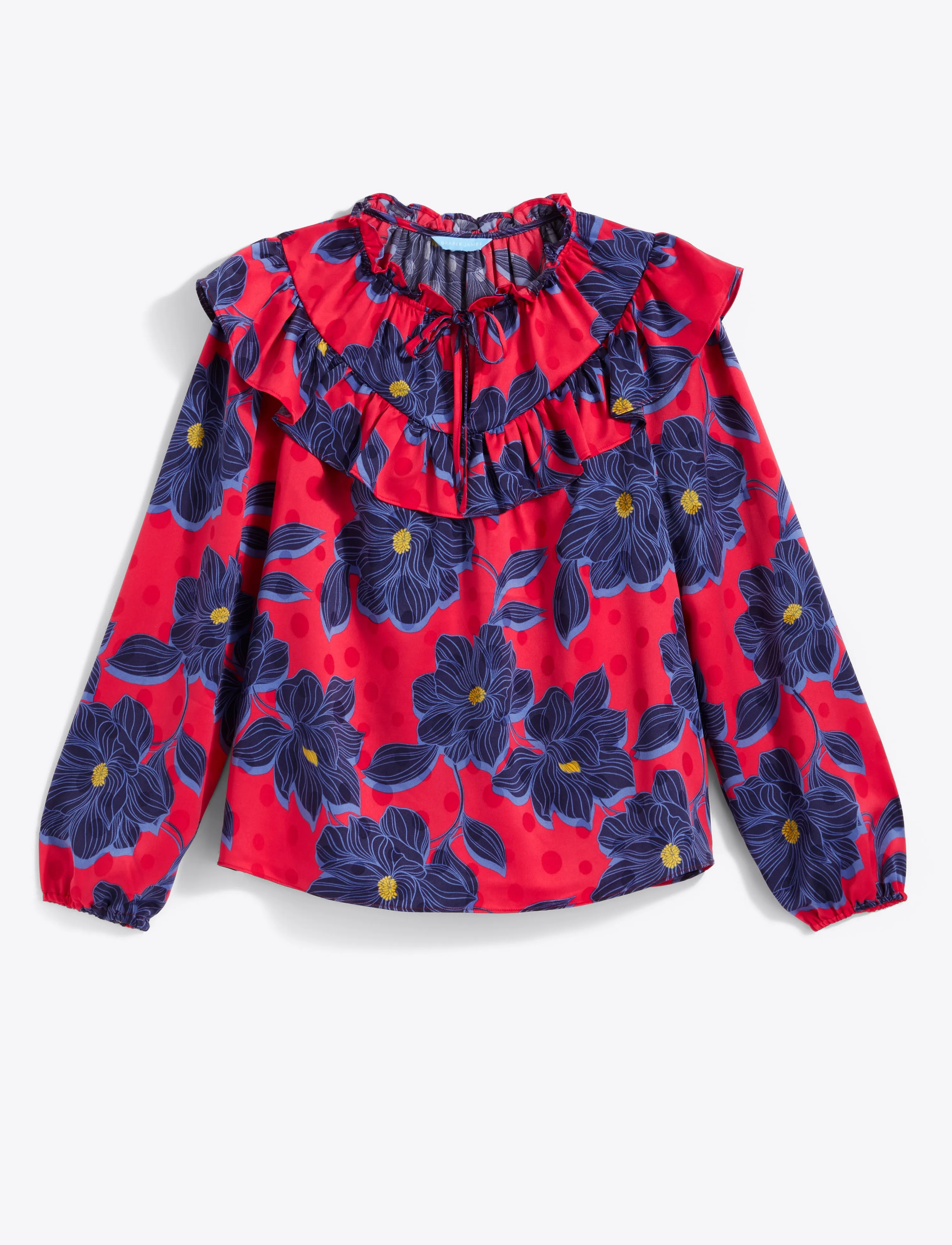 Gretchen Top in Magnolia Jacquard Dot sold by Draper James product image thumbnail 2