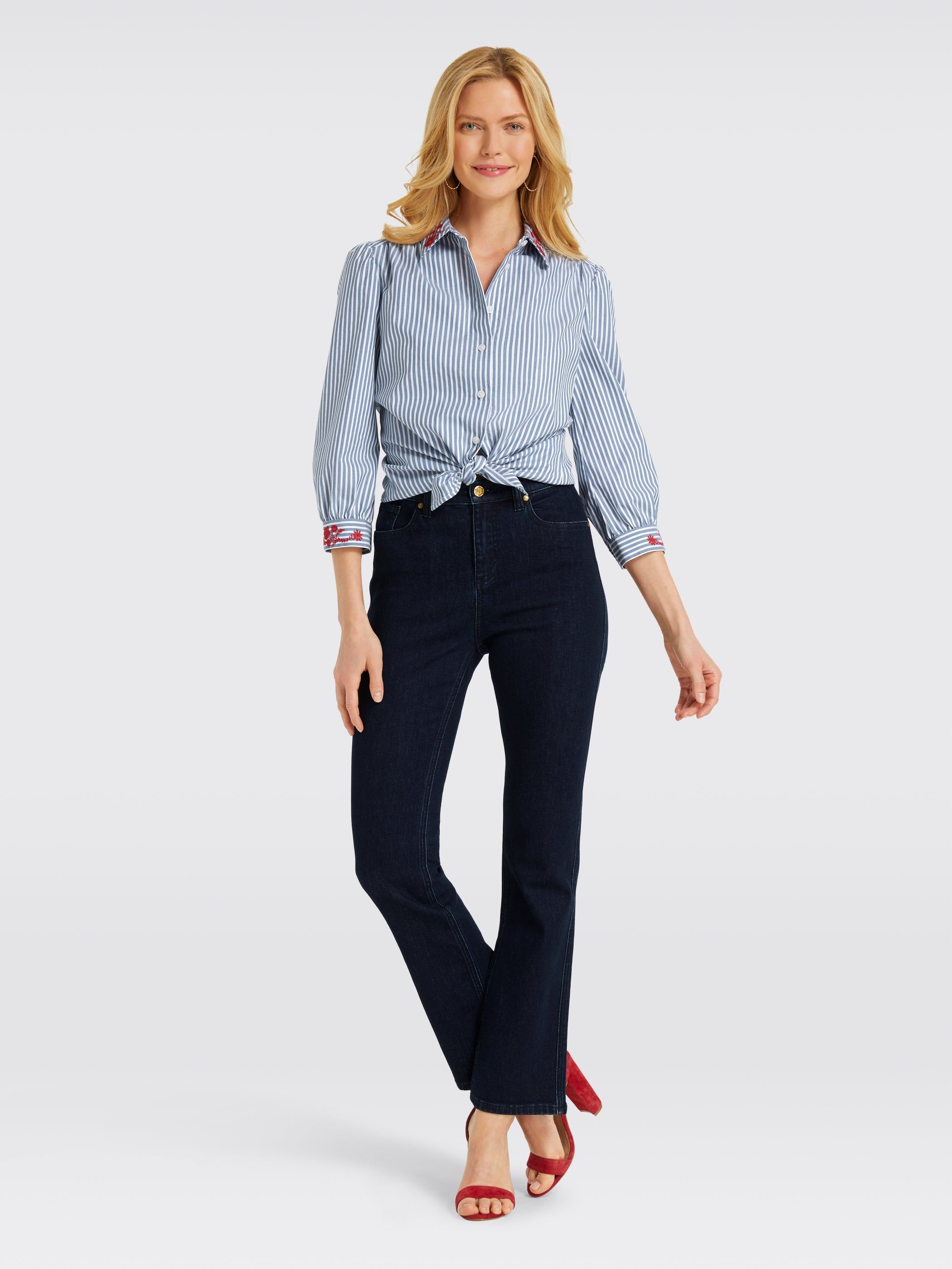 High Waisted Boot Cut Jean sold by Draper James product image thumbnail 3