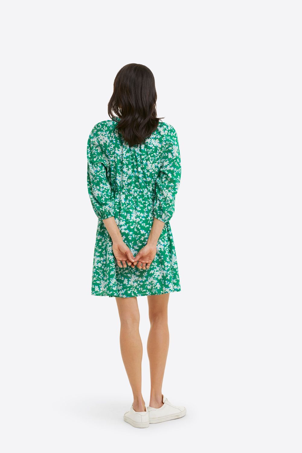 Kellie Babydoll Dress in Green Shadow Floral sold by Draper James product image thumbnail 3