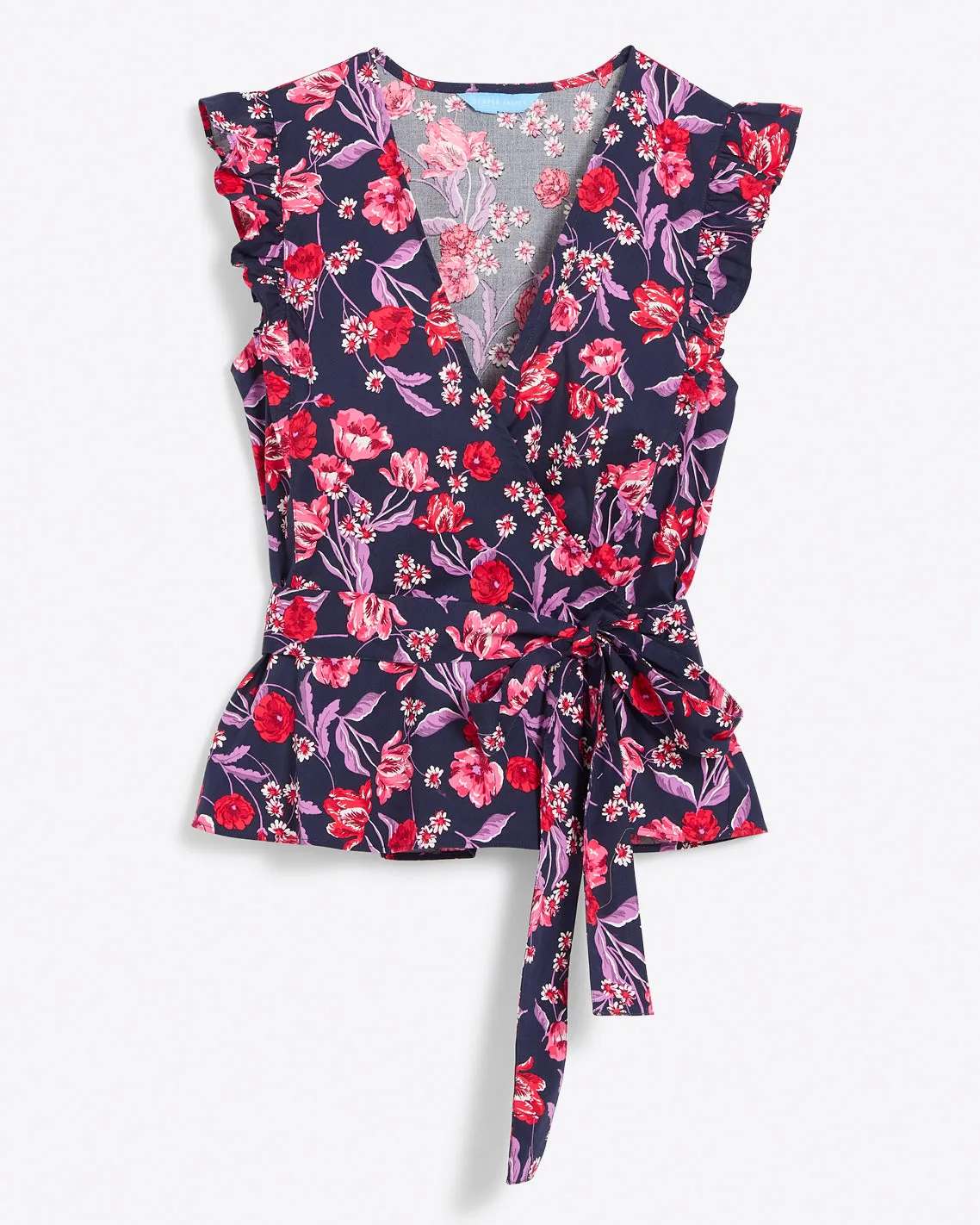 Reba Wrap Top in Field Poppy sold by Draper James product image thumbnail 2