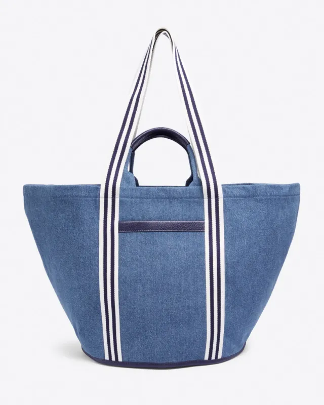 Large Tote in Denim sold by Draper James