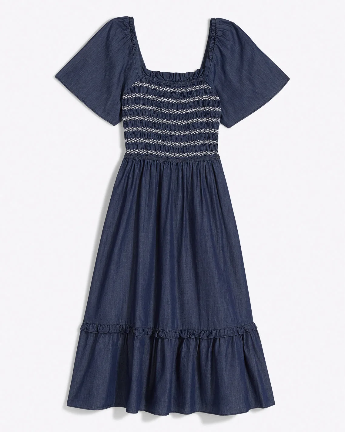 Deana Smocked Dress in Dark Wash sold by Draper James product image thumbnail 5
