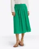 Smocked Waist Midi Skirt in Cotton Dobby sold by Draper James