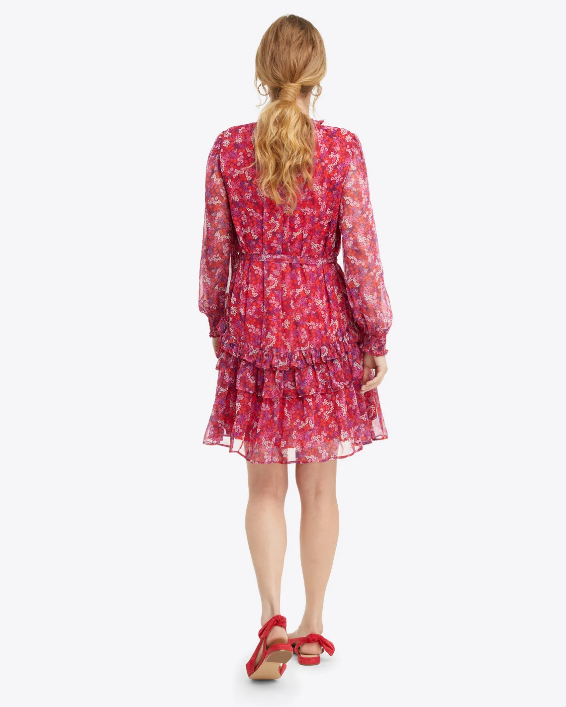 Brandi Tie Waist Dress in Garden Mum sold by Draper James product image thumbnail 3