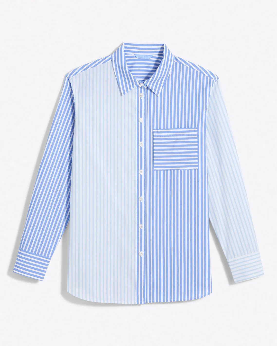Lynn Long Sleeve Top in Blue Mixed Stripe sold by Draper James product image thumbnail 2