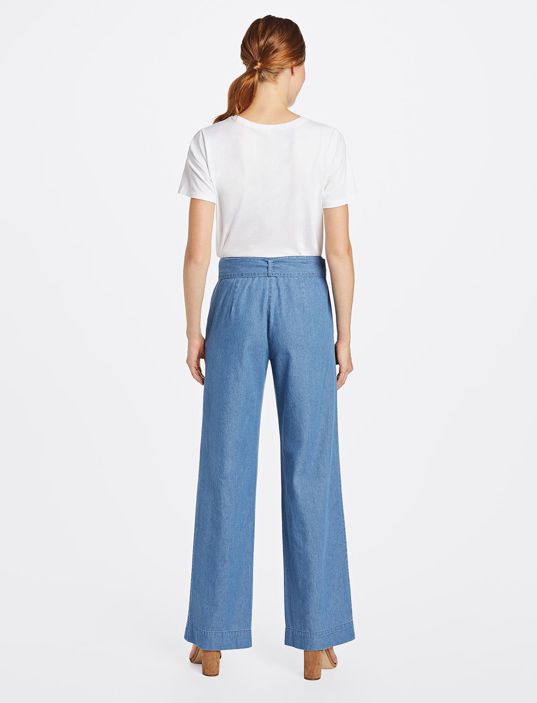 Wide Leg Chambray Pant sold by Draper James product image thumbnail 4