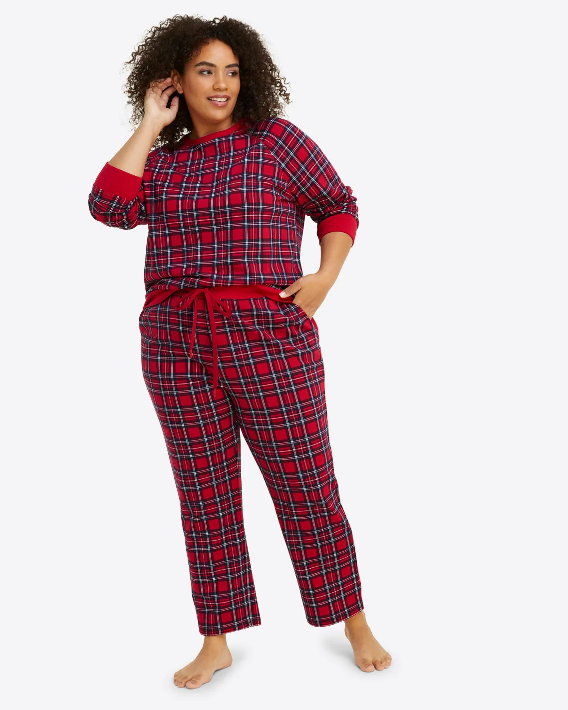 Natalie Sweatpants in Angie Plaid sold by Draper James product image thumbnail 5