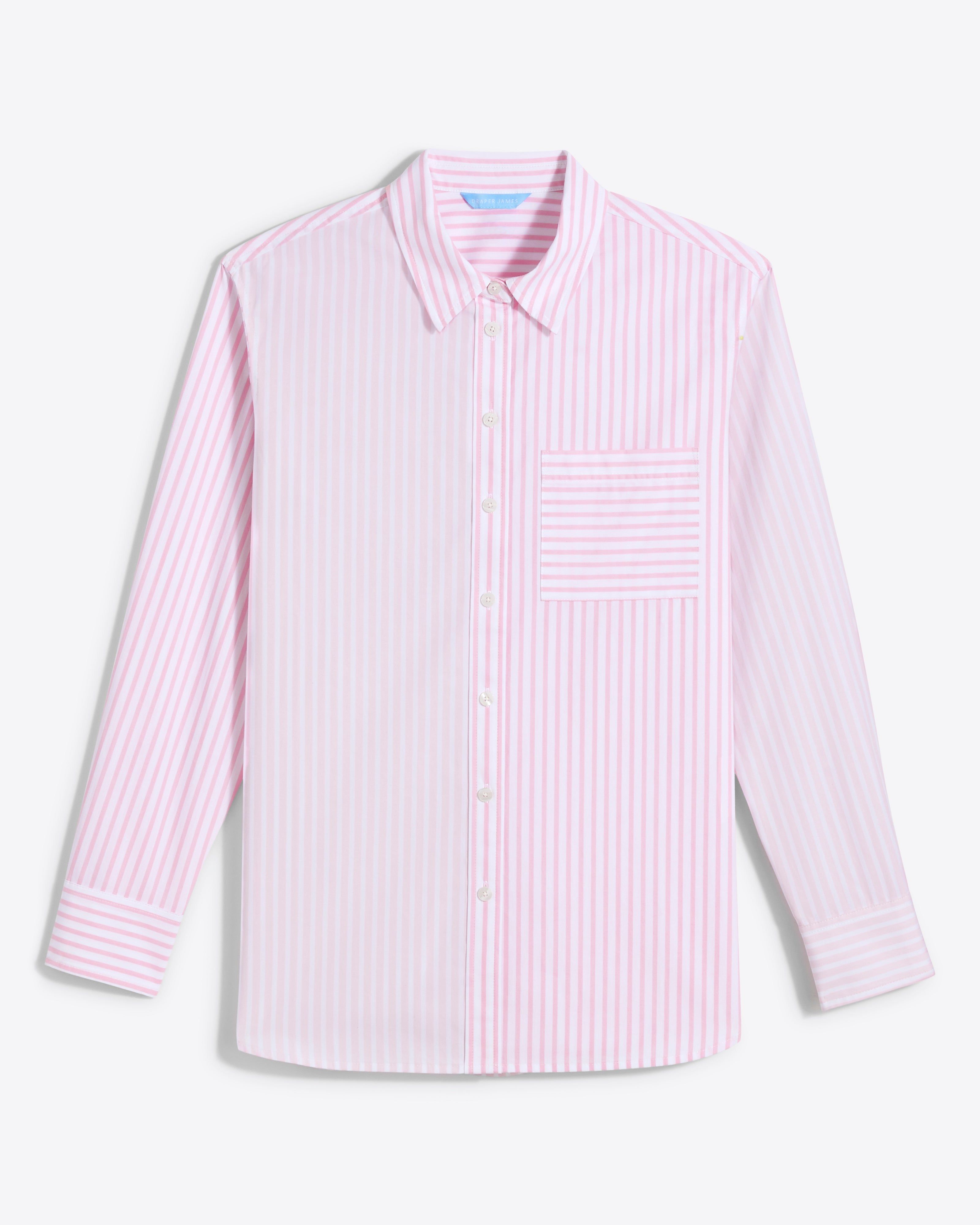Lynn Long Sleeve Top in Pink Mixed Stripe sold by Draper James product image thumbnail 2