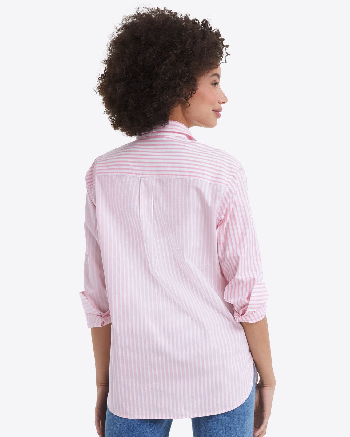Lynn Long Sleeve Top in Pink Mixed Stripe sold by Draper James product image thumbnail 3