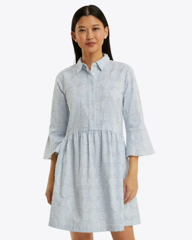 Sheena Shirtdress in Textured Stripe sold by Draper James