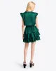 Alana Tiered Mini Dress in Hammered Satin sold by Draper James