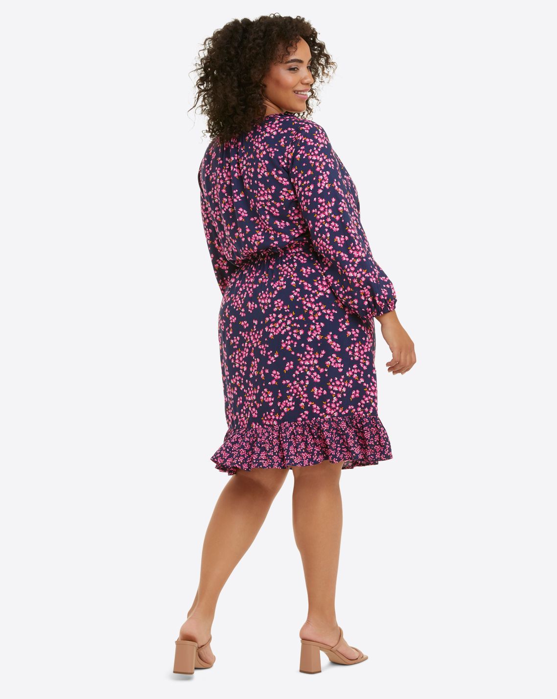 Lucinda Dress in Navy Cherry Blossom sold by Draper James product image thumbnail 5