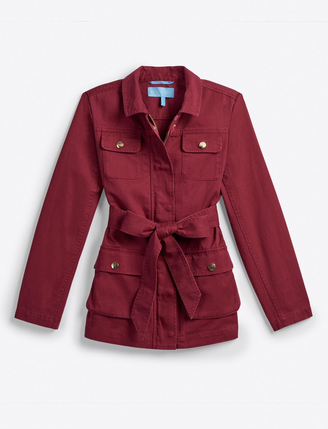 Field Jacket in Deep Berry Twill sold by Draper James product image thumbnail 2