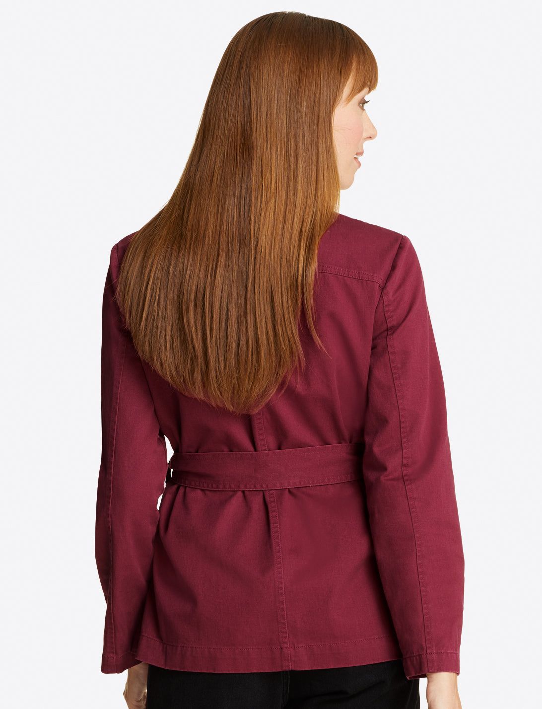 Field Jacket in Deep Berry Twill sold by Draper James product image thumbnail 4