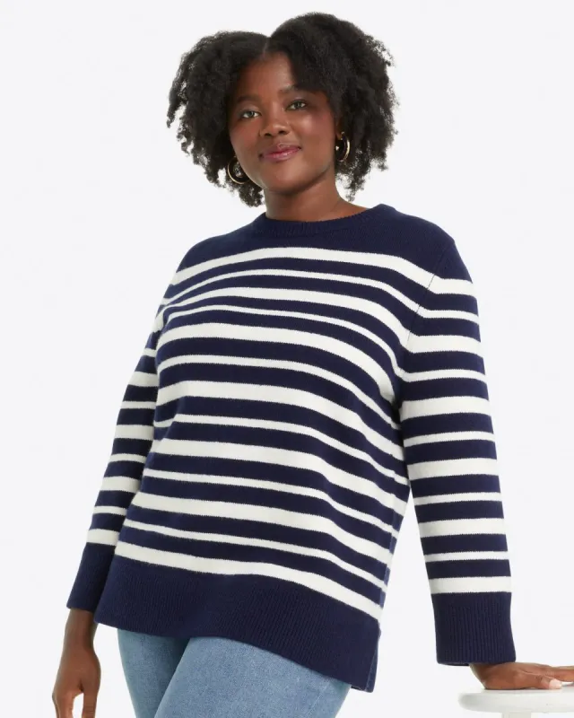 Pullover Sweater in Variegated Stripe made by Draper James