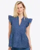 Penelope Top in Linen sold by Draper James