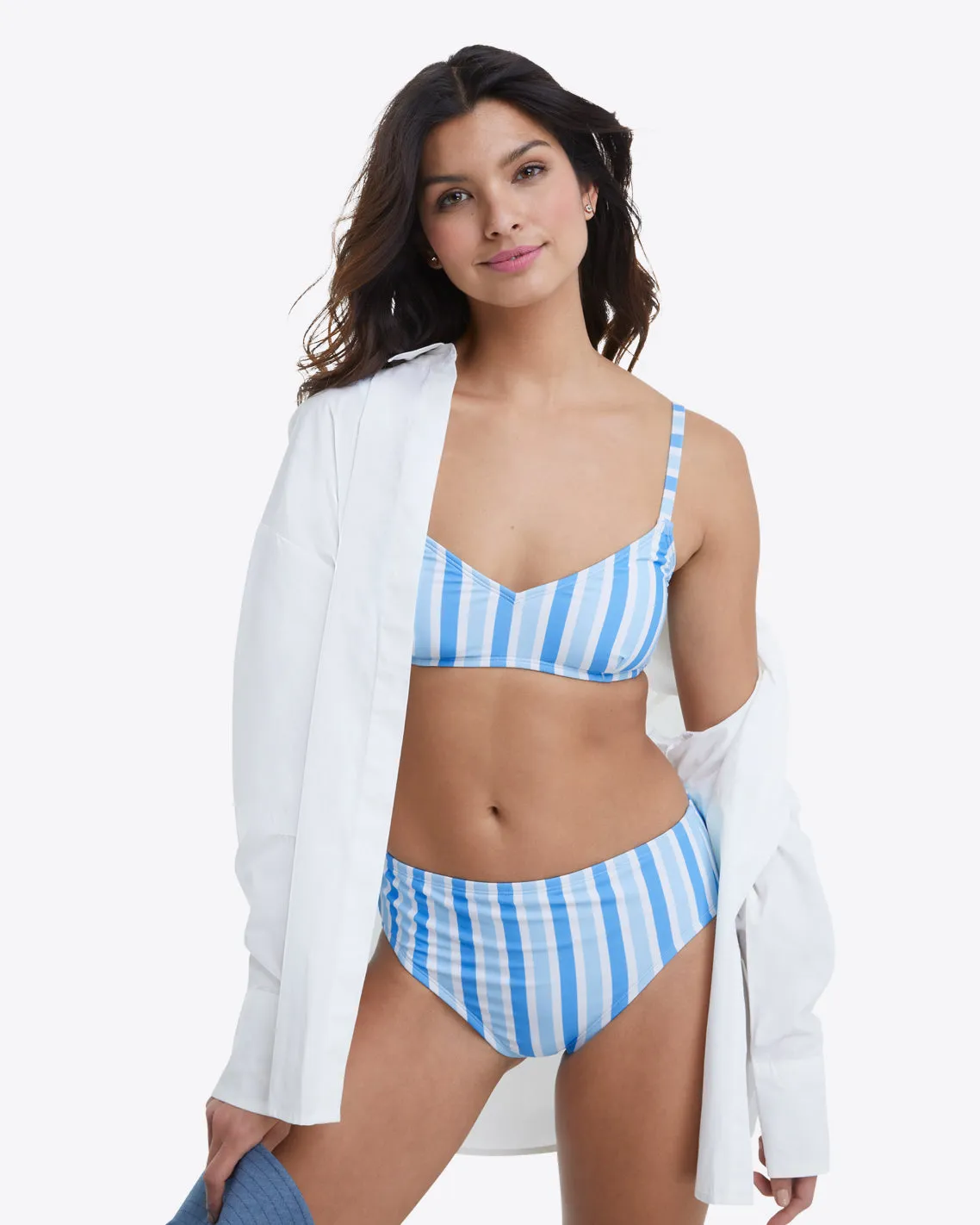 Mid Rise Bikini Bottom in Awning Stripe sold by Draper James product image thumbnail 5