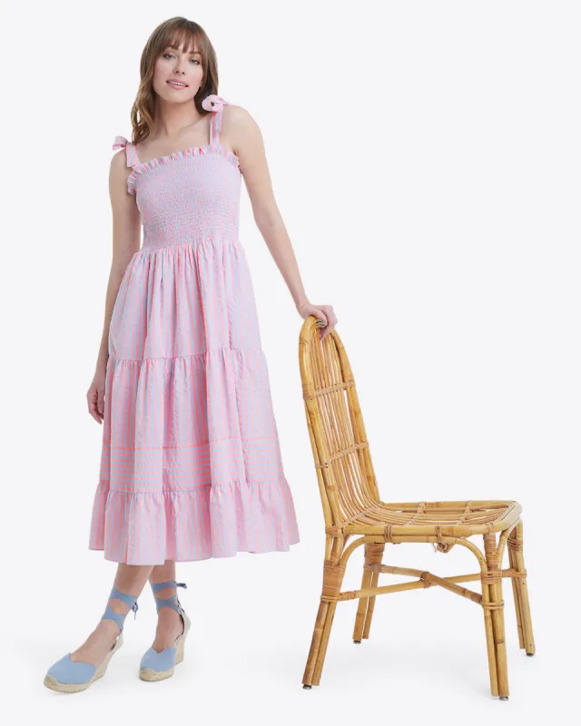 Taylor Dress in Seersucker Stripe sold by Draper James