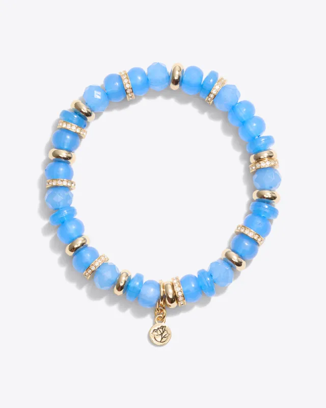 Stretch Bracelet in Light Blue sold by Draper James