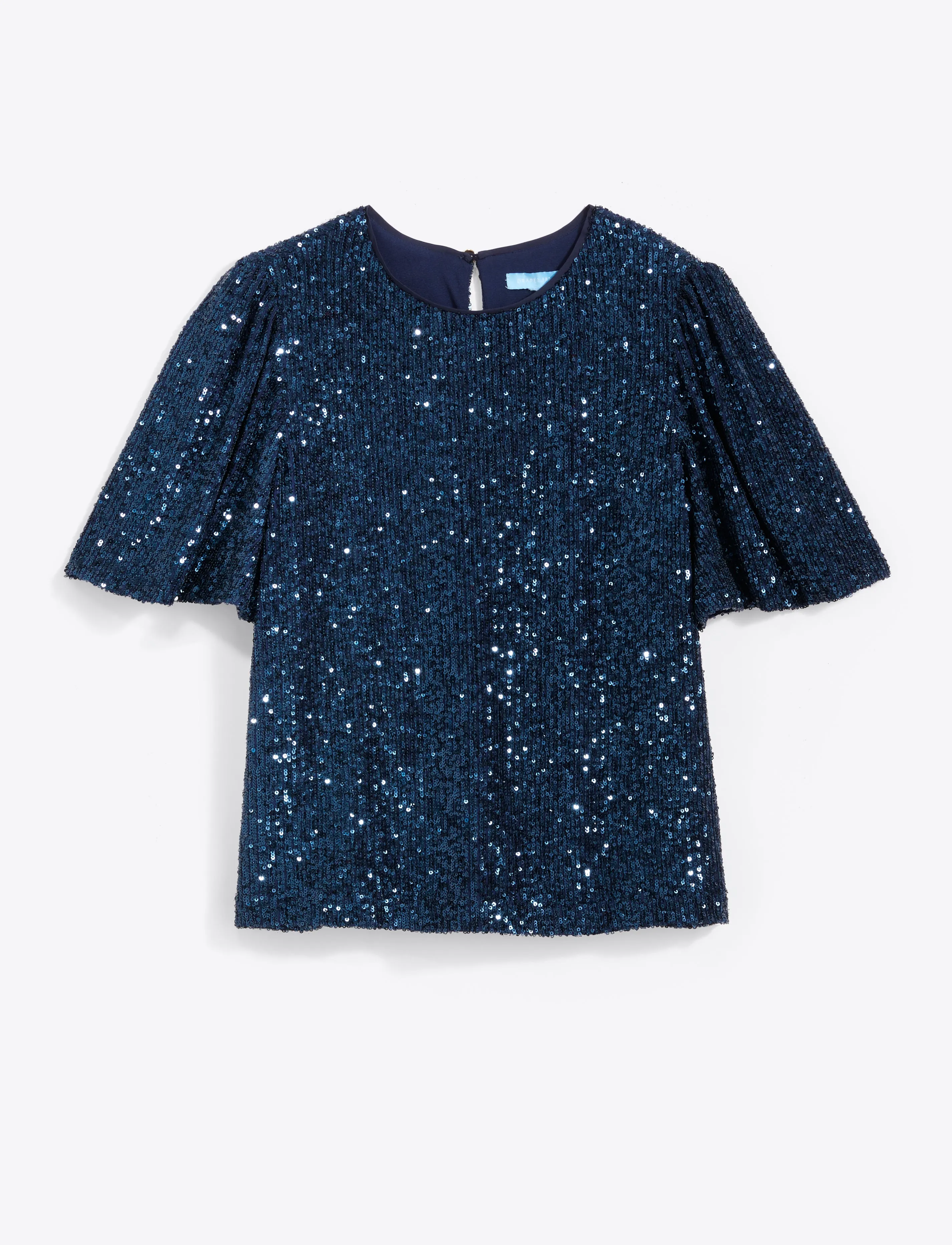 Flutter Sleeve Short Sleeve Top in Sequins sold by Draper James product image thumbnail 2
