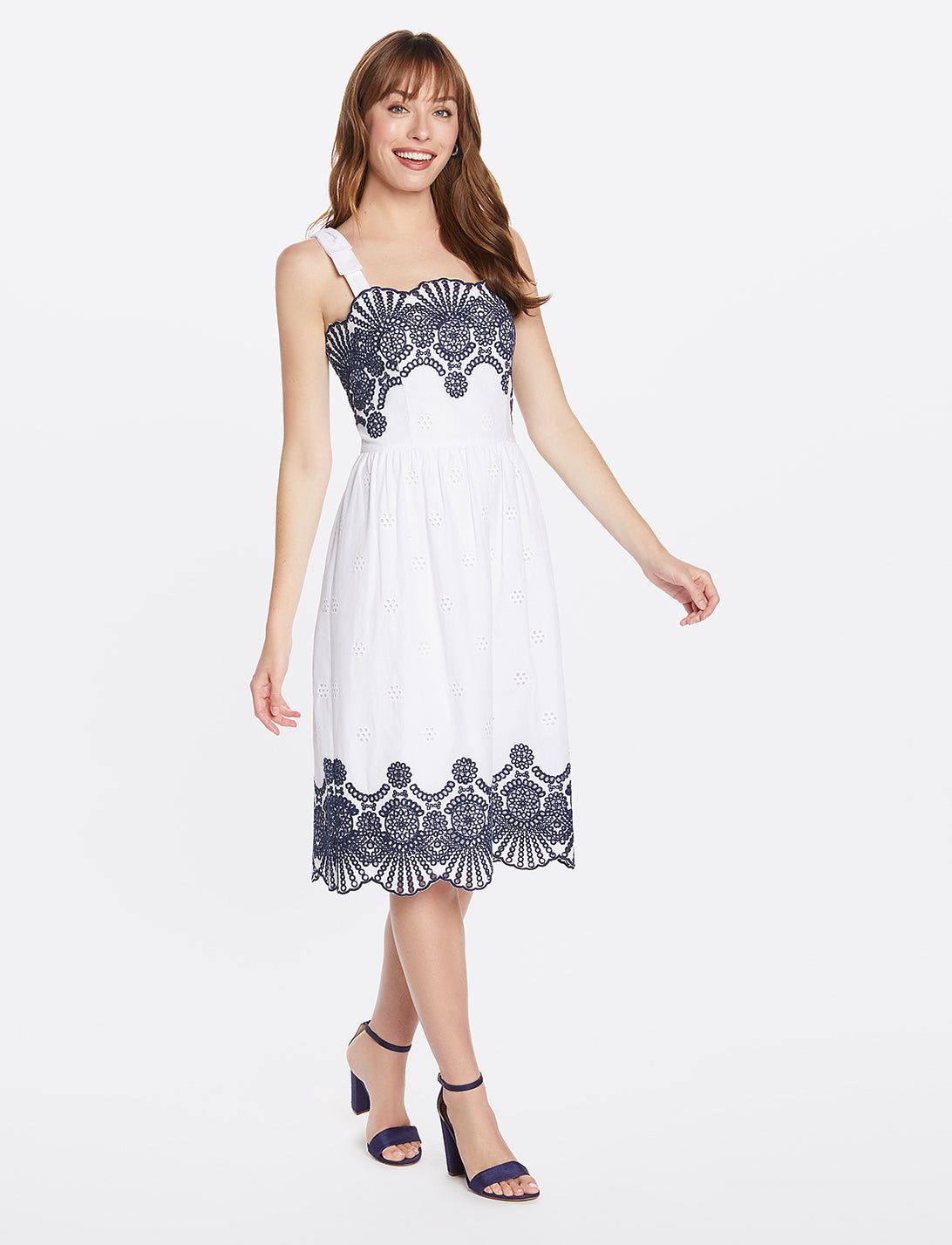 Bow Strap Eyelet Dress sold by Draper James