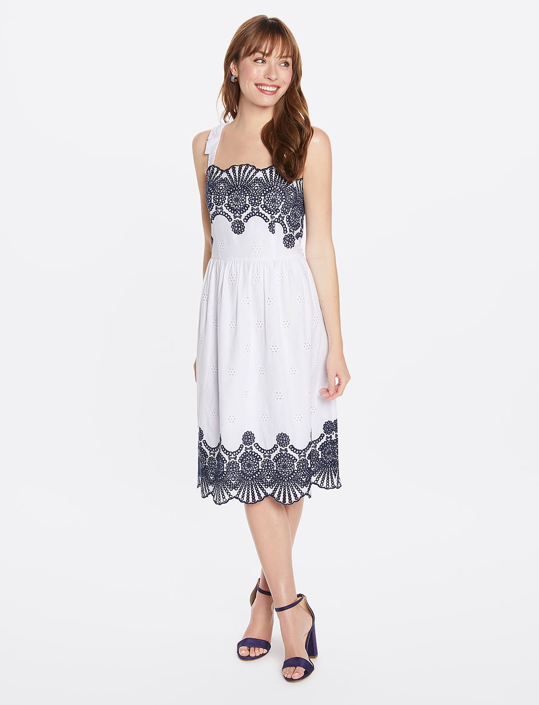 Bow Strap Eyelet Dress sold by Draper James product image thumbnail 3