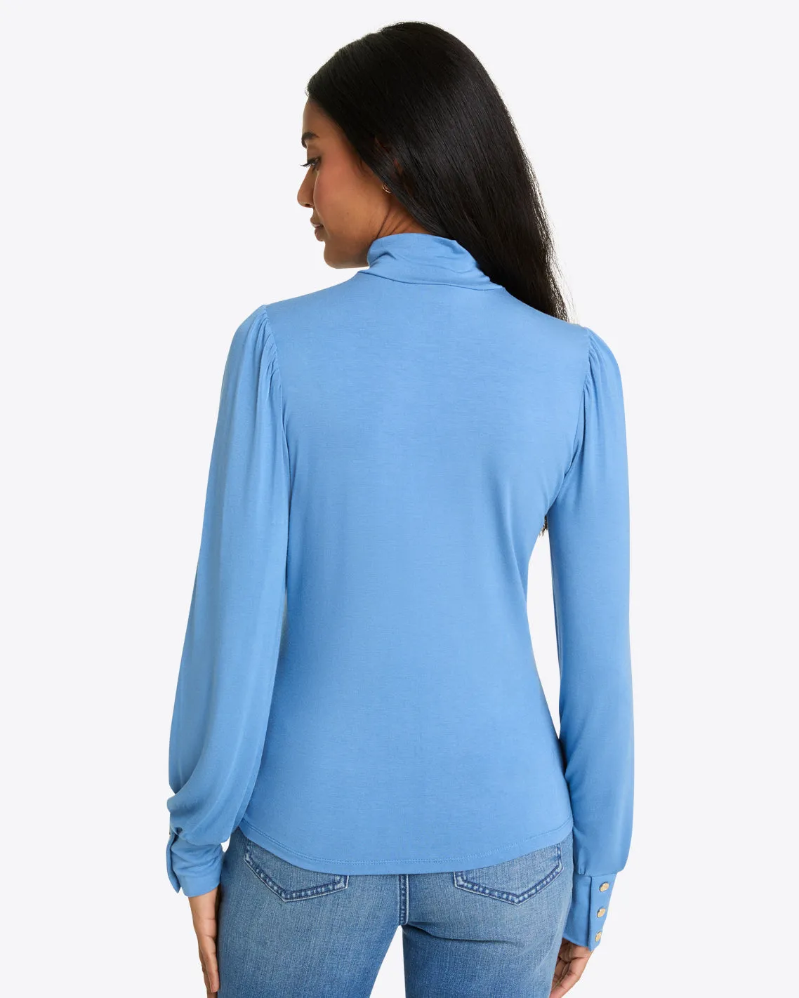 Long Sleeve Puff Mock Neck sold by Draper James product image thumbnail 2