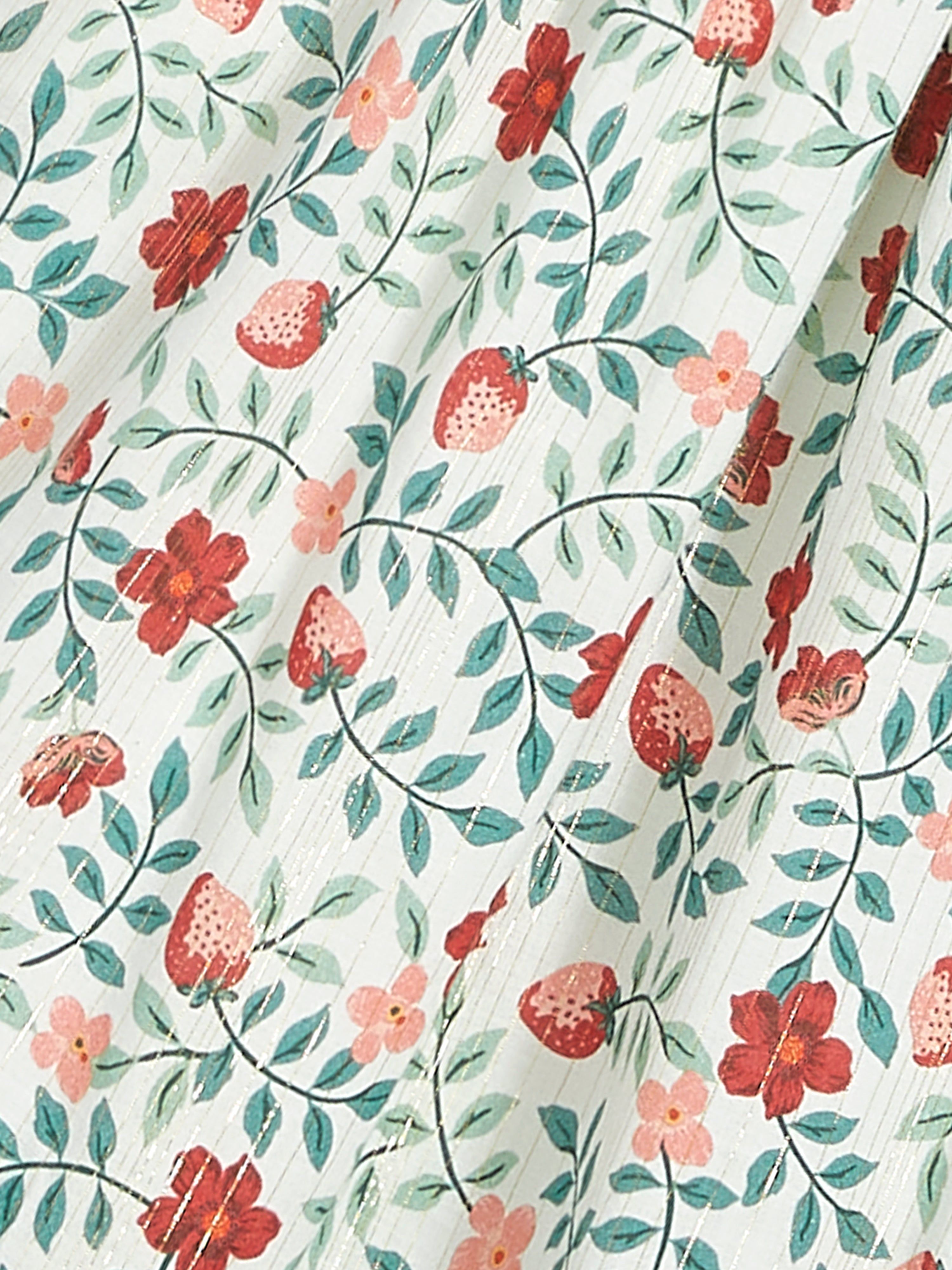 Reba Wrap Dress in Strawberry Field sold by Draper James product image thumbnail 4