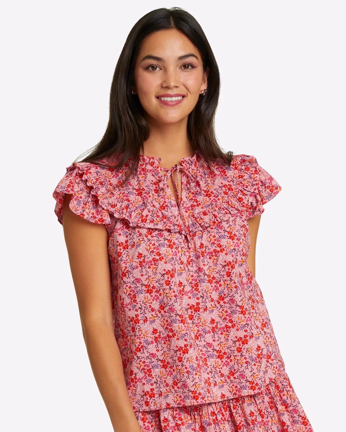 Raelynn Top in Pansy Floral sold by Draper James product image thumbnail 4