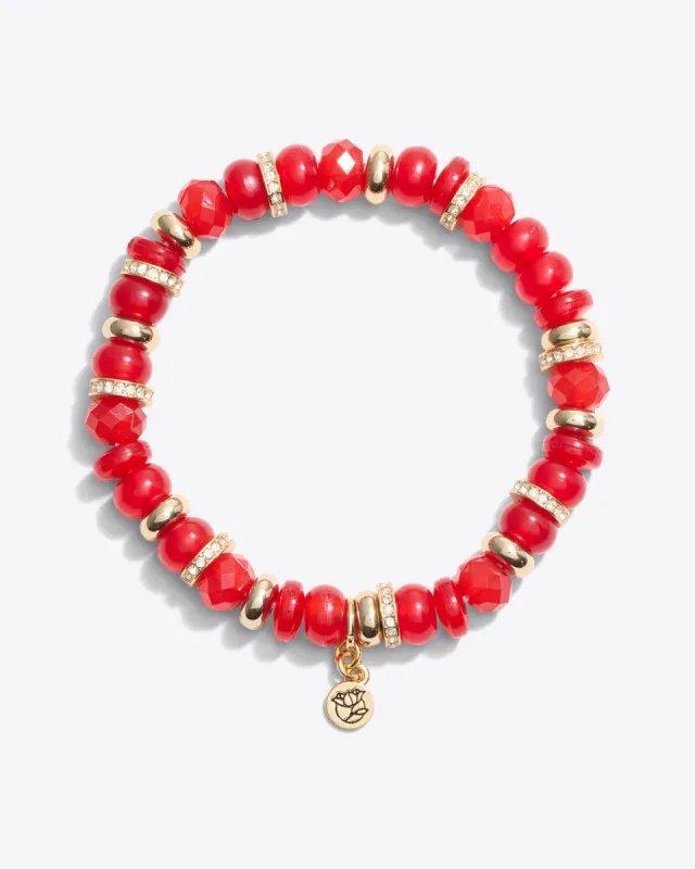 Stretch Bracelet in Red sold by Draper James