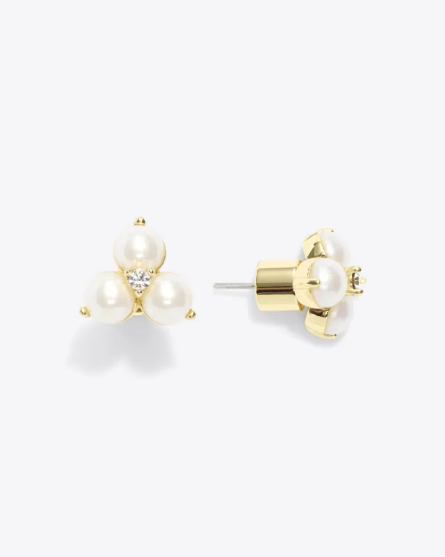 Clover Studs in Pearl sold by Draper James