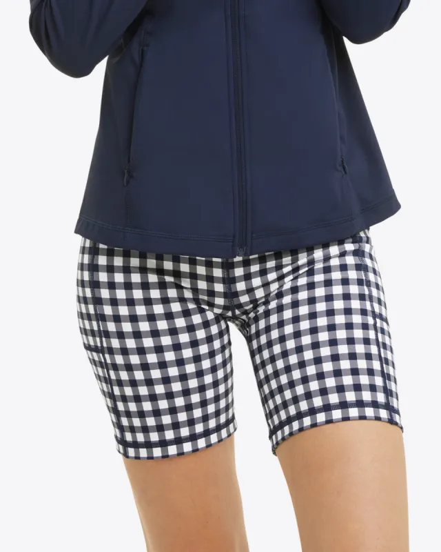 Bike Shorts in Navy Gingham sold by Draper James