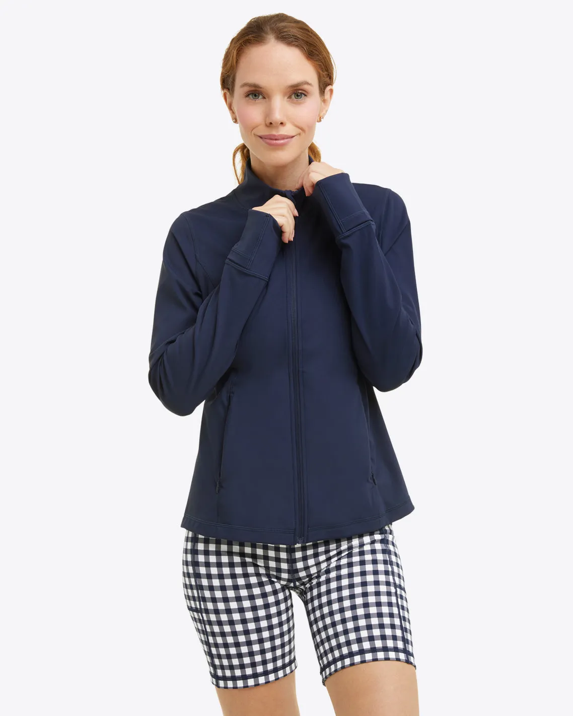 Bike Shorts in Navy Gingham sold by Draper James product image thumbnail 3