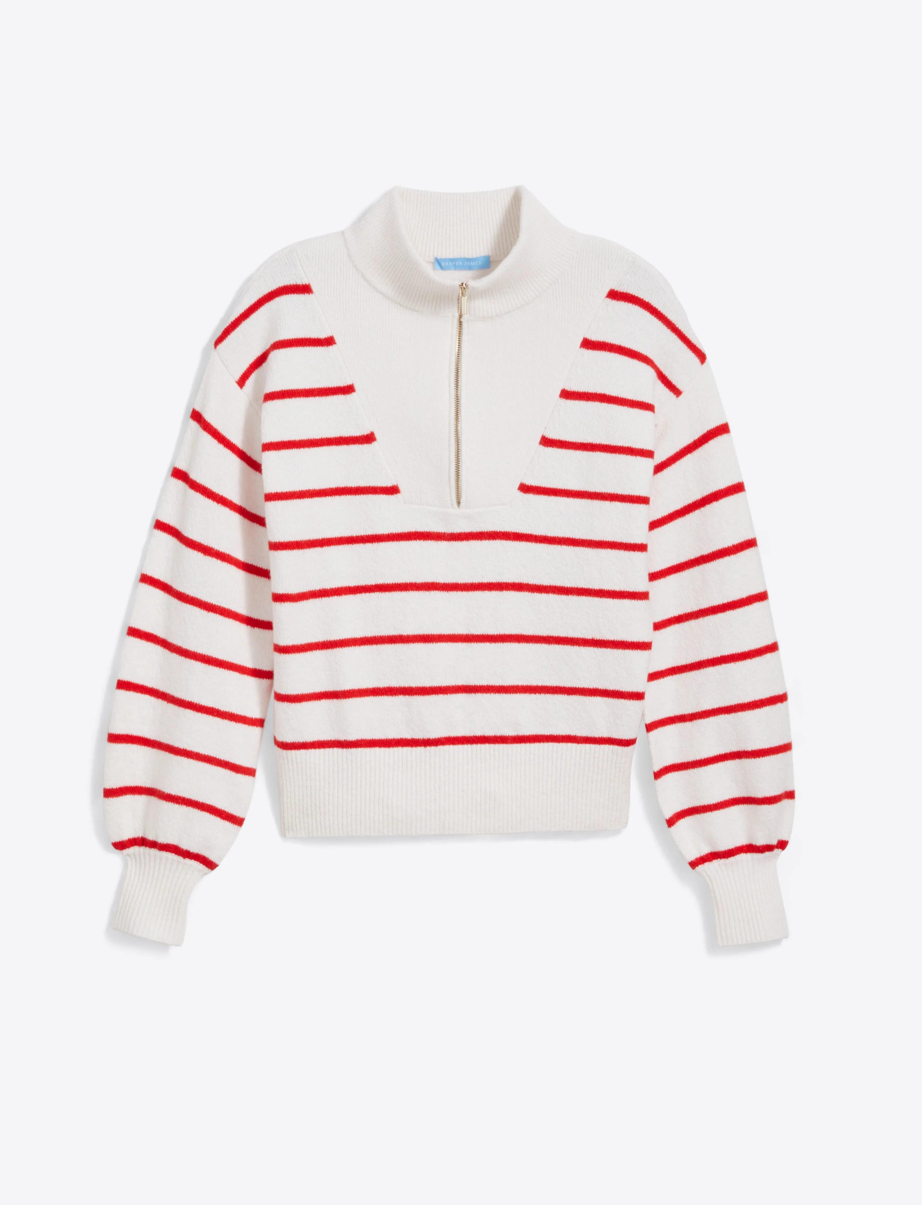 Striped Quarter Zip Sweater in Mariner Stripe sold by Draper James product image thumbnail 2