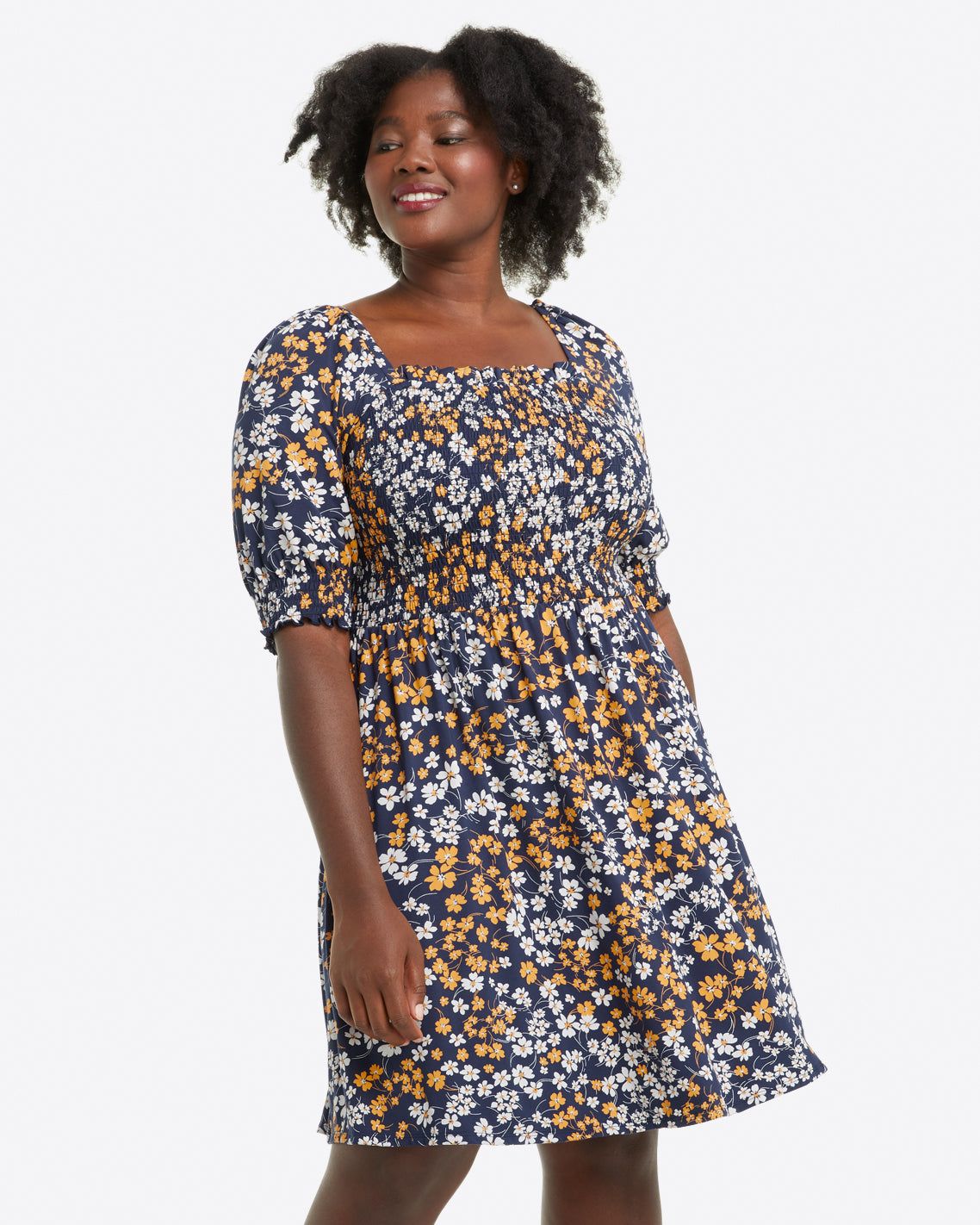 Jo Dee Dress in Fall Field Flowers sold by Draper James