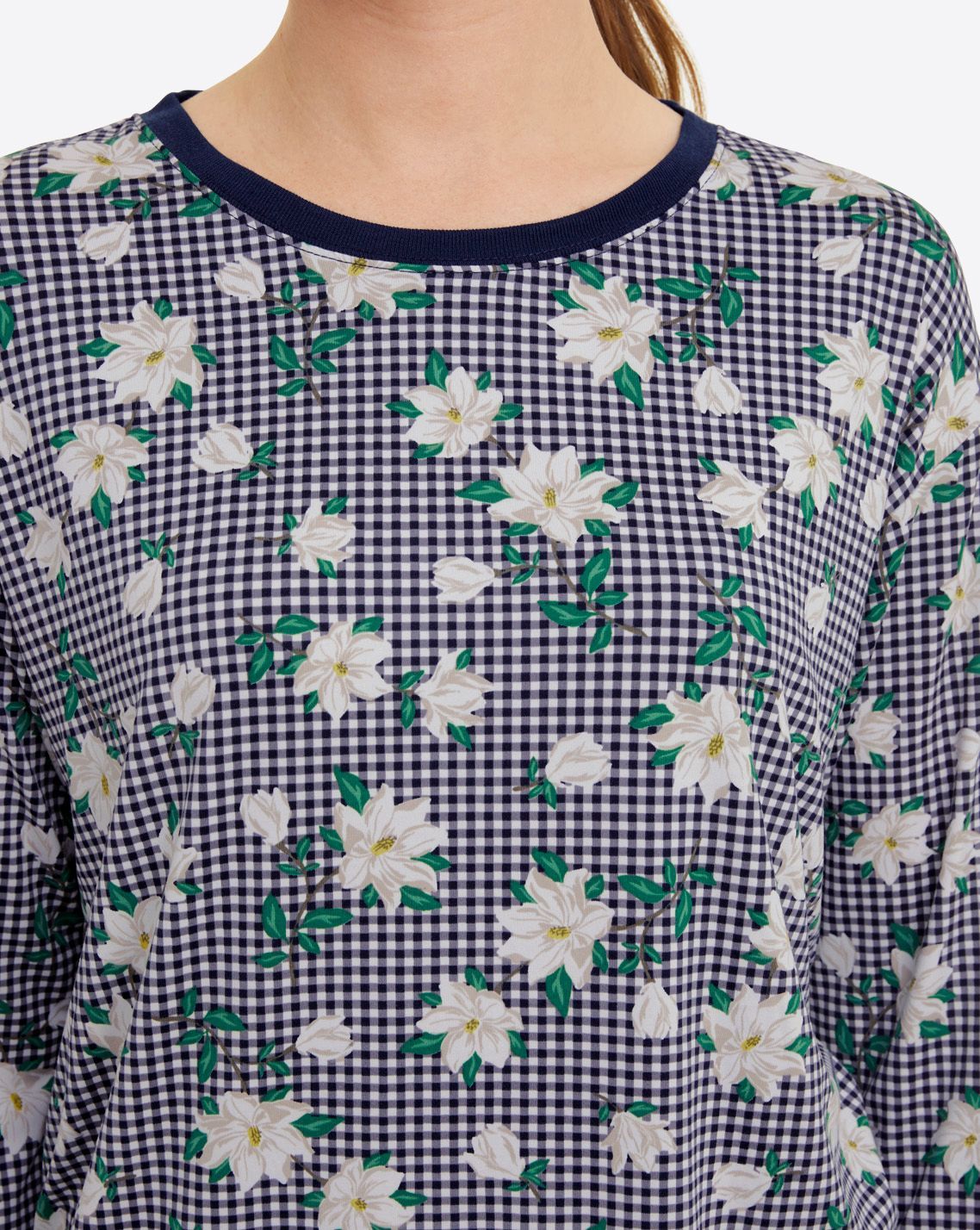 Long Sleeve Hillary Pajama Set in Gingham Magnolia sold by Draper James product image thumbnail 5