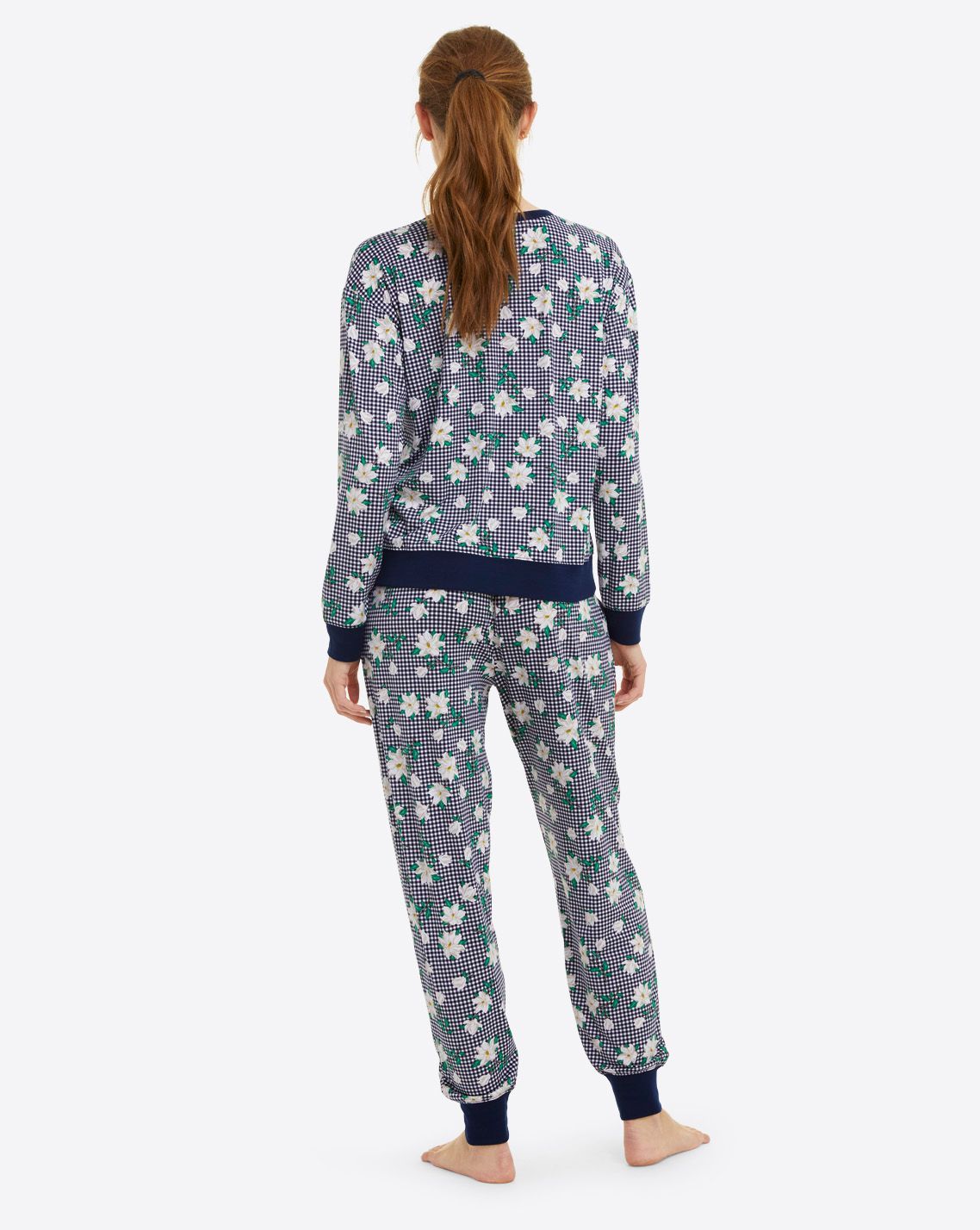 Long Sleeve Hillary Pajama Set in Gingham Magnolia sold by Draper James product image thumbnail 3